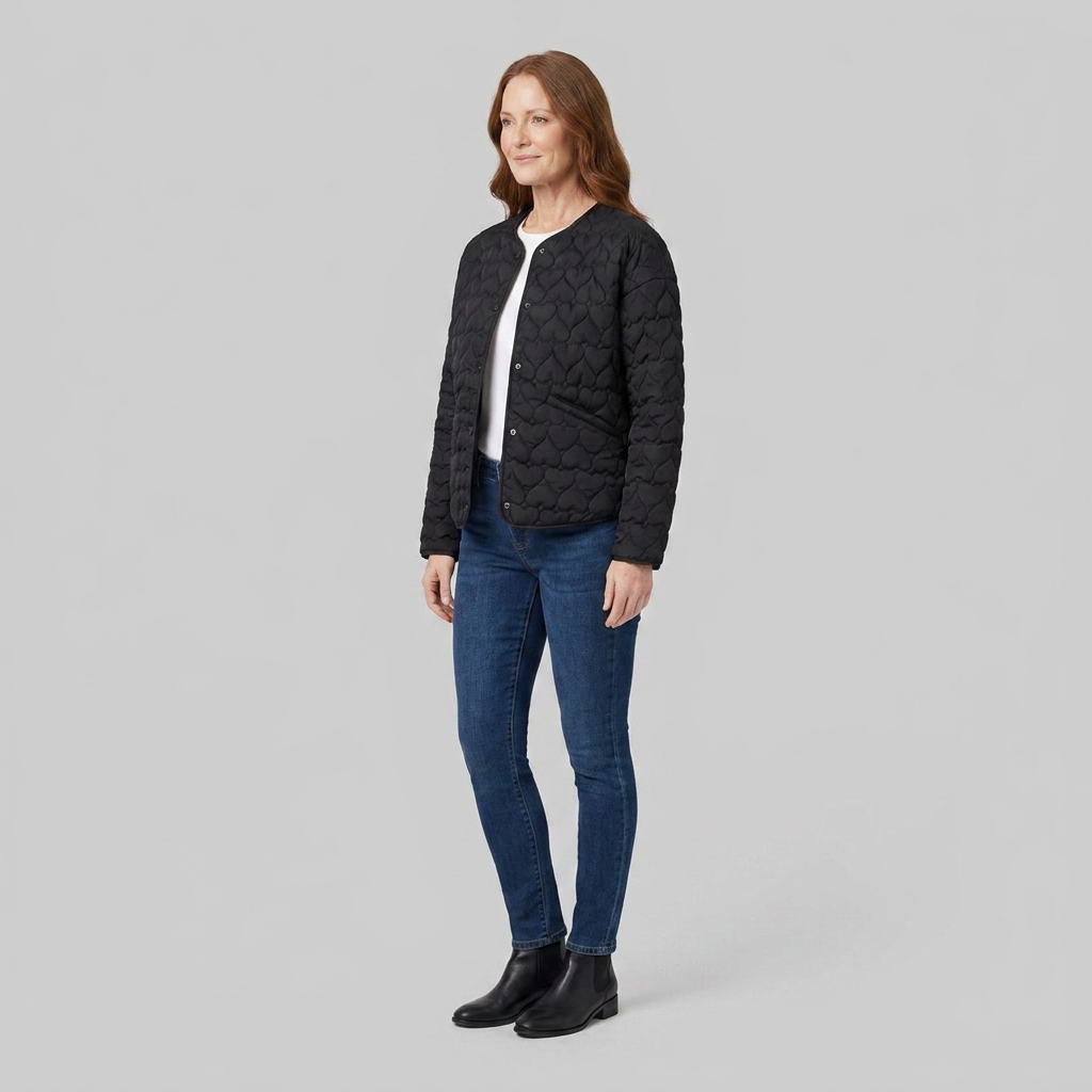 Haven Quilted Jacket - Lightweight Heart Pattern for Cozy Autumn Layering 2