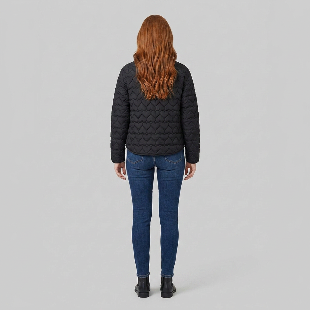 Haven Quilted Jacket - Lightweight Heart Pattern for Cozy Autumn Layering 3