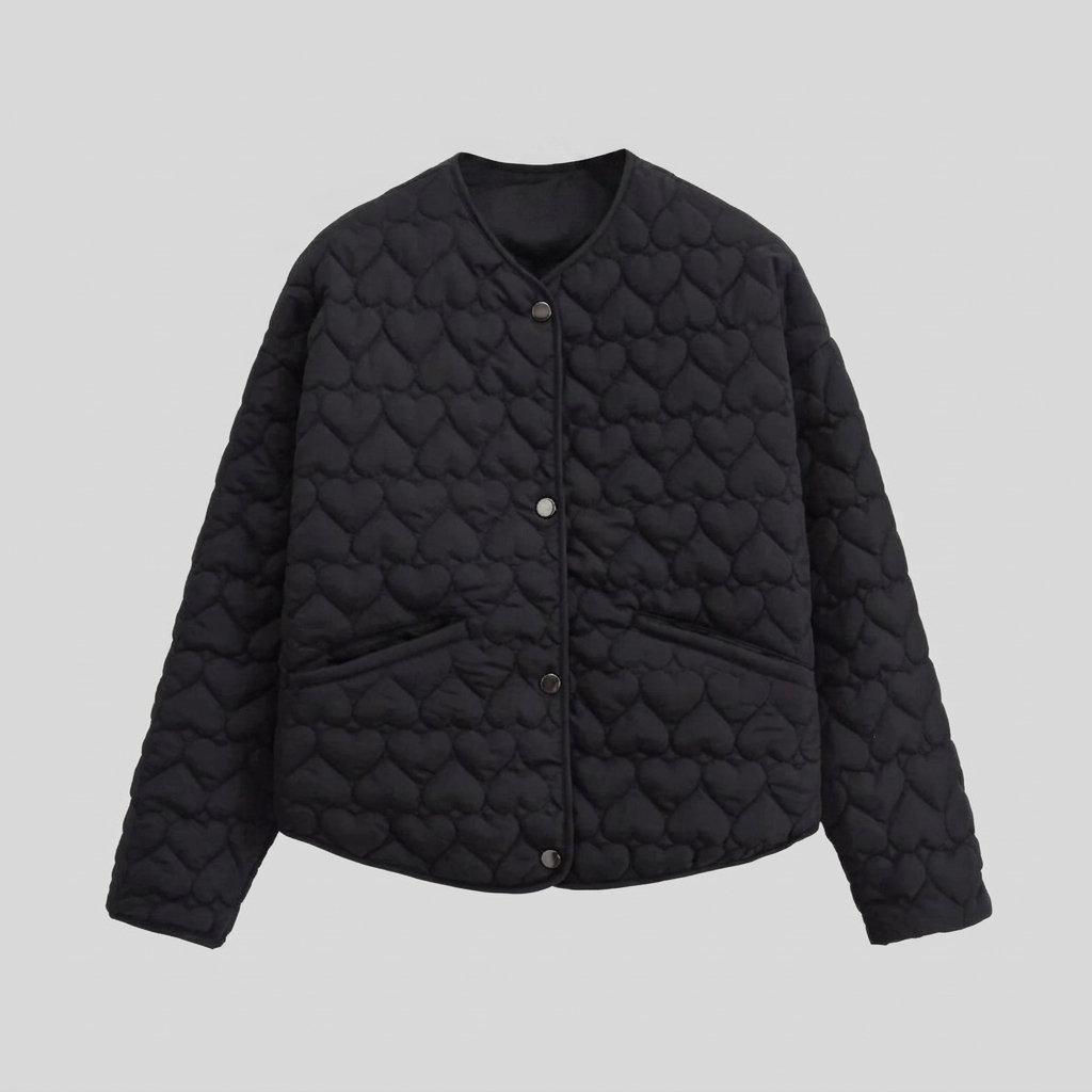 Haven Quilted Jacket - Lightweight Heart Pattern for Cozy Autumn Layering 4