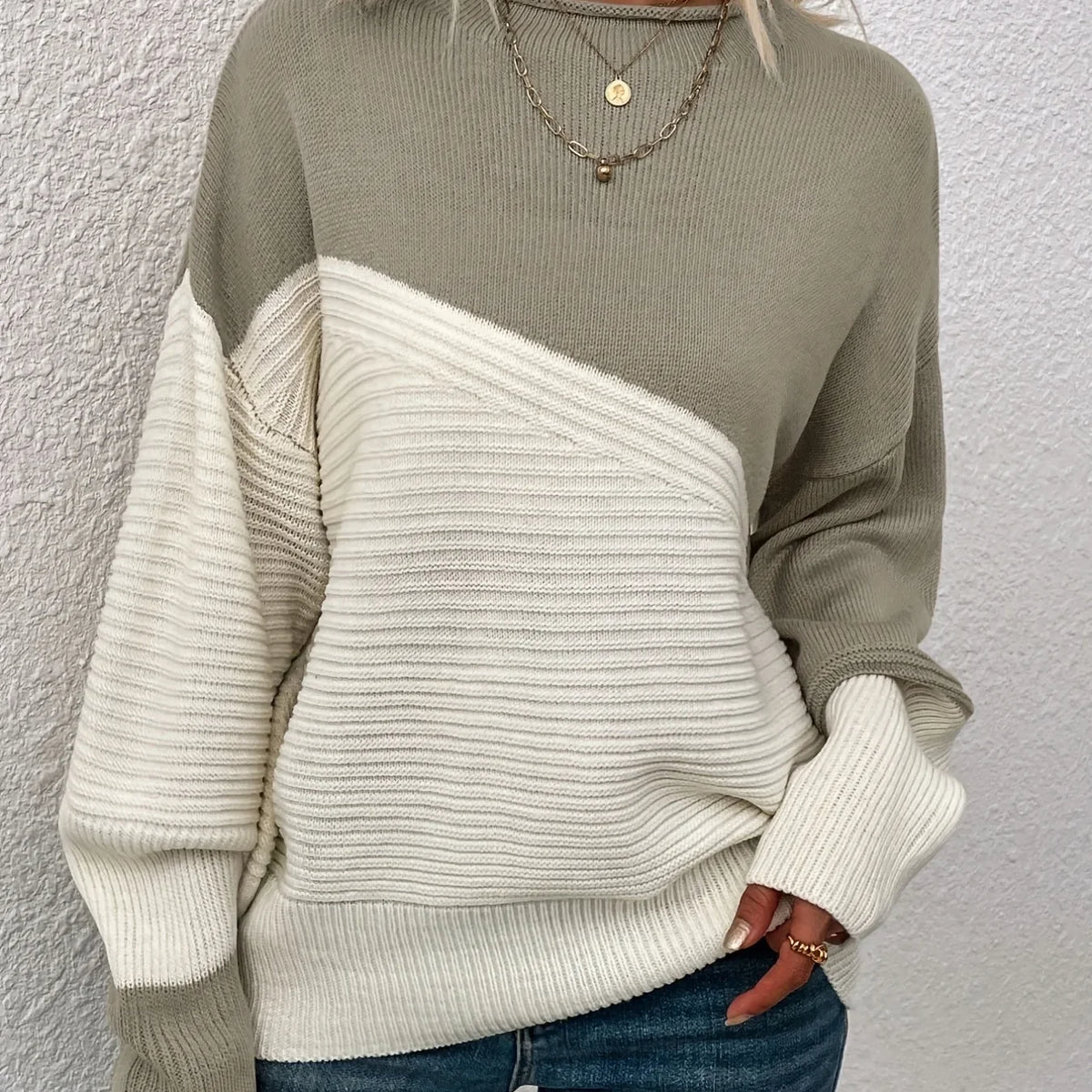 Helene women's color block sweater