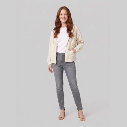 ISA Lightweight Corduroy Jacket with Relaxed Fit and Front Zip Closure 1