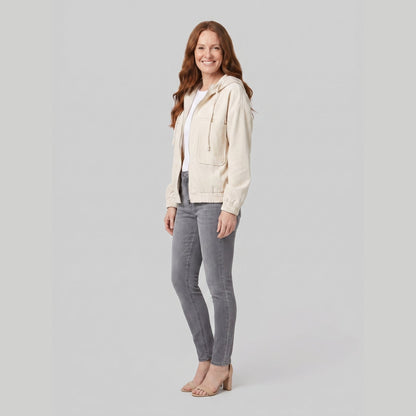 ISA Lightweight Corduroy Jacket with Relaxed Fit and Front Zip Closure 2