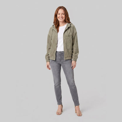 ISA Lightweight Corduroy Jacket with Relaxed Fit and Front Zip Closure 5