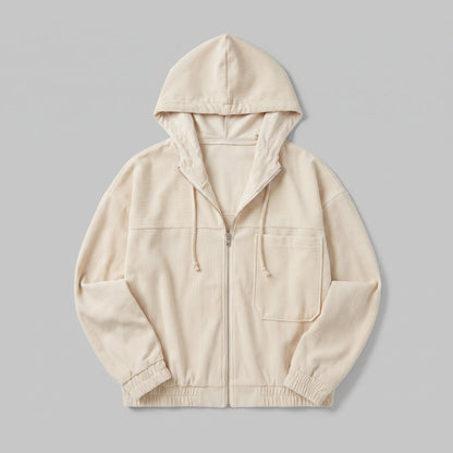 ISA Lightweight Corduroy Jacket with Relaxed Fit and Front Zip Closure 8