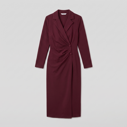 Isla Wrap Midi Dress - V-Neck Tie Waist Cocktail & Wedding Guest Dress 3