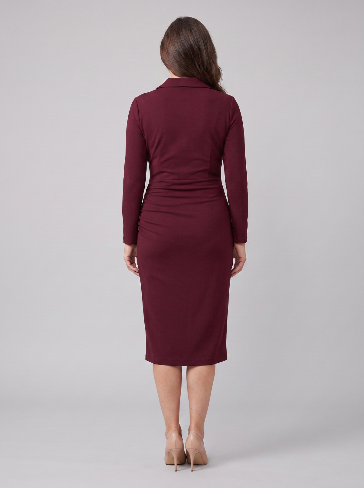 Isla Wrap Midi Dress - V-Neck Tie Waist Cocktail & Wedding Guest Dress 4
