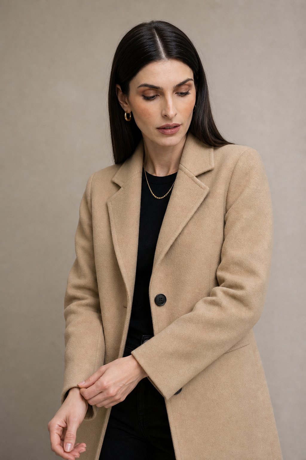 Johanna - Wool Blend Blazer with Tailored Relaxed Fit & Structured Shoulders 0