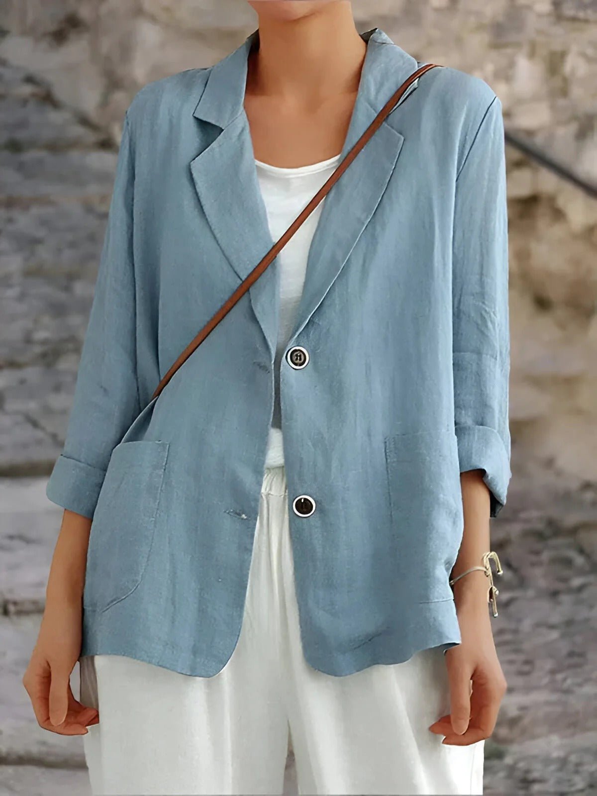 Juniper Tailored Double Breasted Blazer with Notched Lapels in Premium Fabric 2