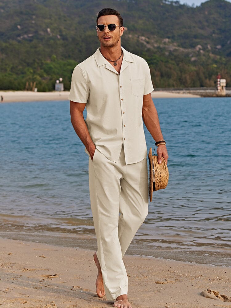 Kai Collection - Relaxed Fit Two-Piece Linen Outfit for Summer Comfort 3
