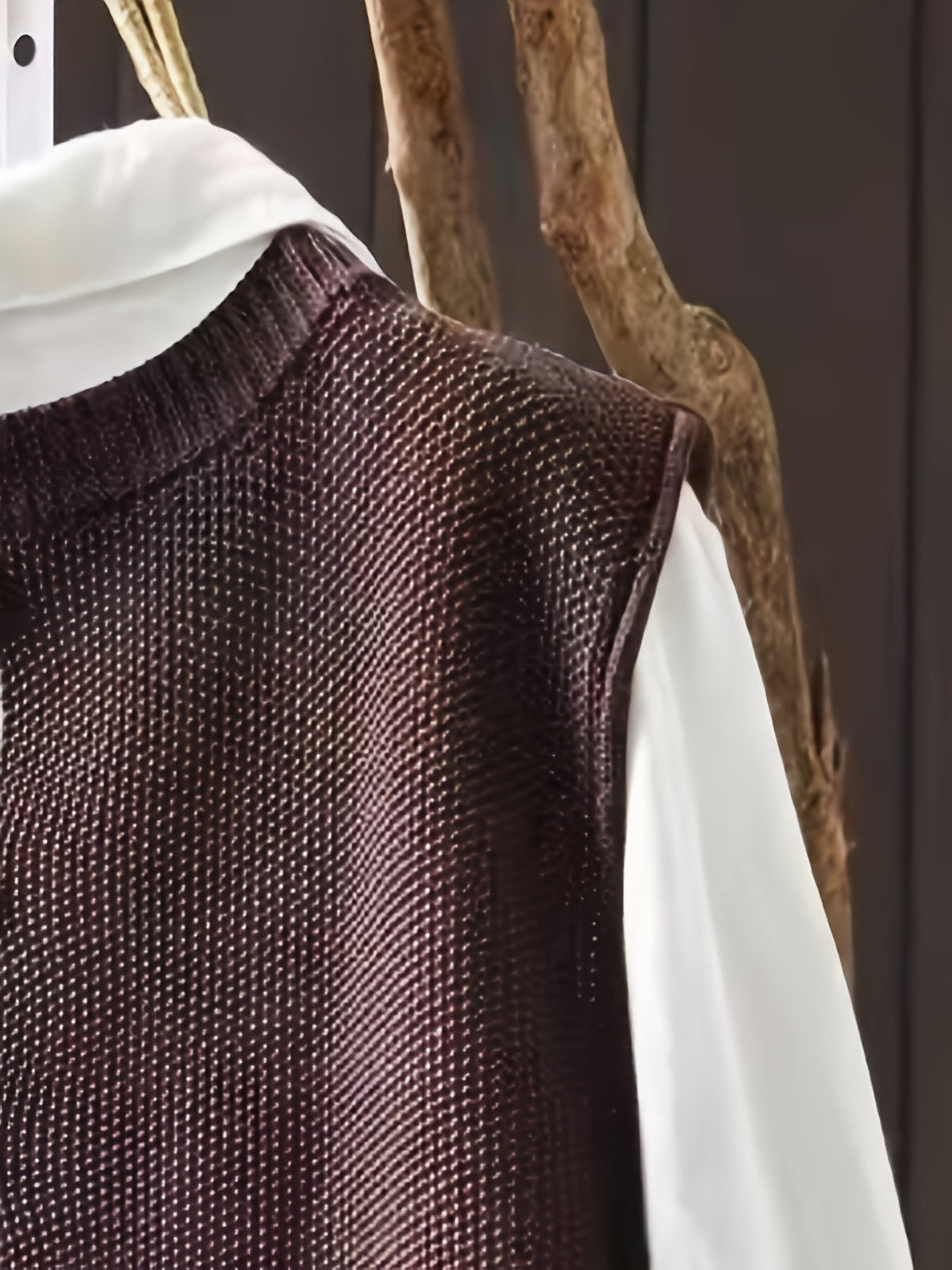 Knit Sweater Vest Set With Button-Down Shirt - Relaxed Fit Layered Look 4