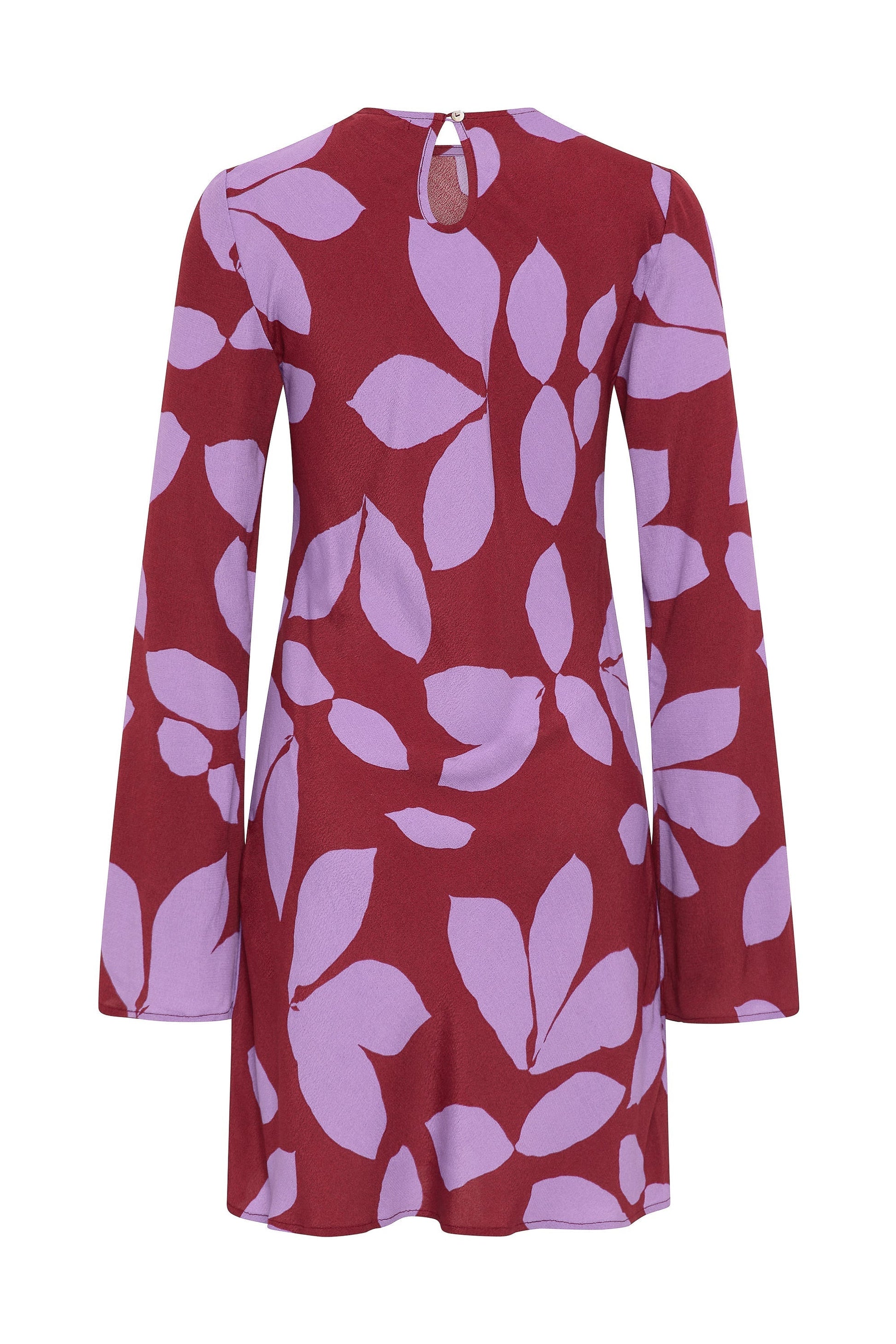 Kora Mini Dress - Bias Cut Silhouette with Tiered Panels and Long Sleeves 4
