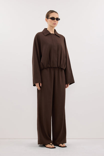 Kora Wide Leg Pants - High Rise, Flowy Design with Elastic Waistband & Pockets 2