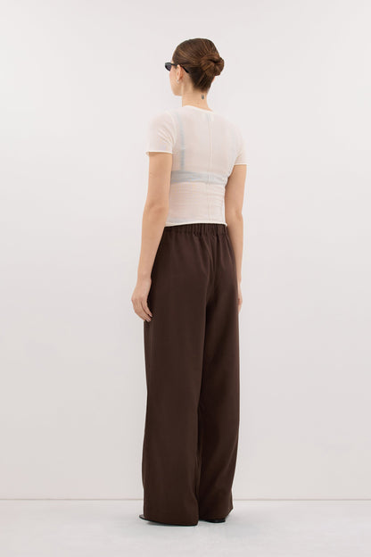 Kora Wide Leg Pants - High Rise, Flowy Design with Elastic Waistband & Pockets 6
