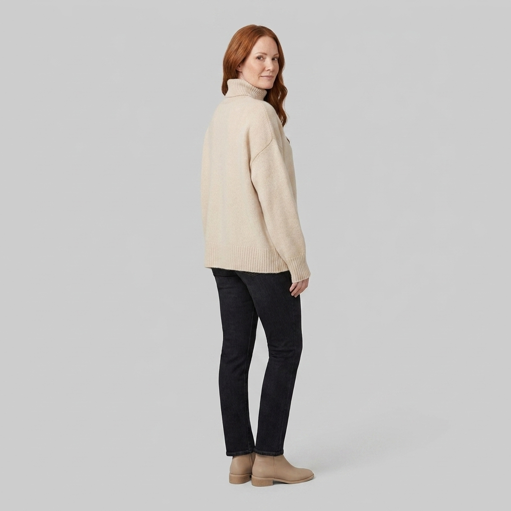 Liora Cashmere Blend Sweater - Elegant Turtleneck Knitwear for All Seasons 2