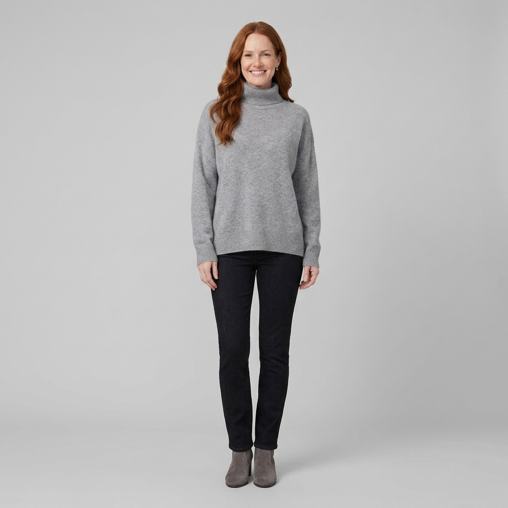 Liora Cashmere Blend Sweater - Elegant Turtleneck Knitwear for All Seasons 6