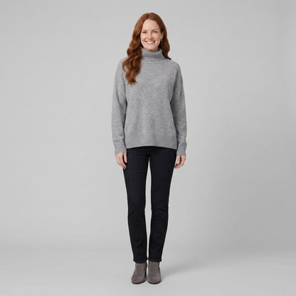 Liora Cashmere Blend Sweater - Elegant Turtleneck Knitwear for All Seasons 6