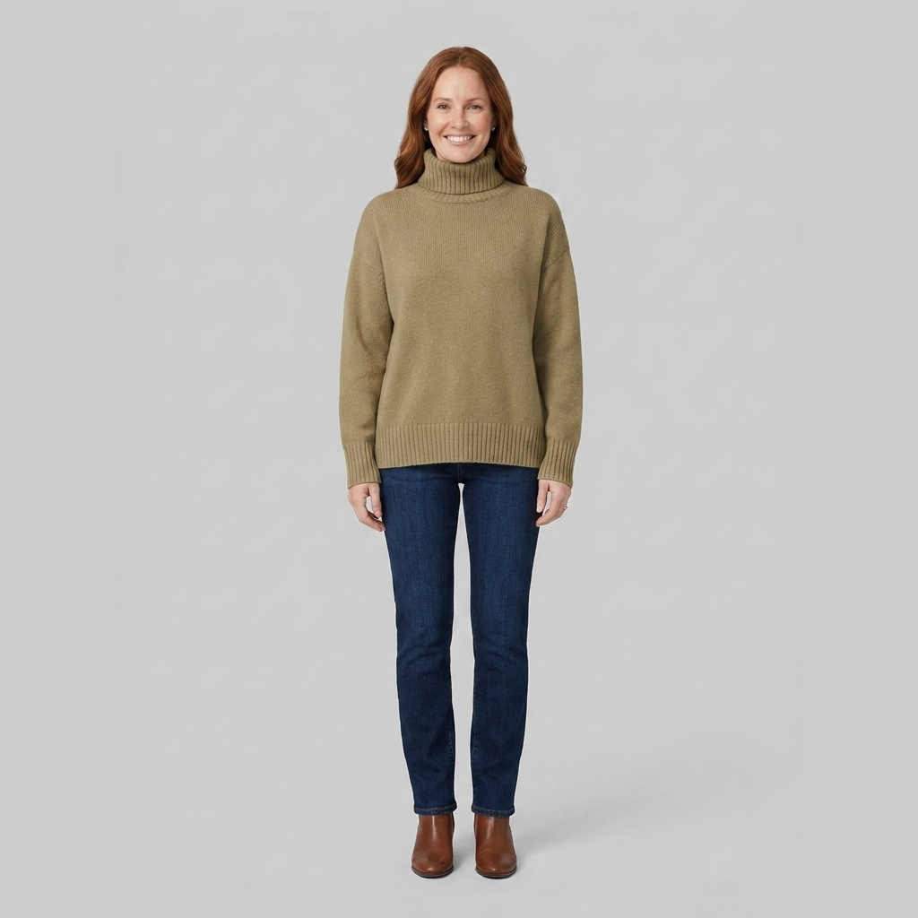Liora Cashmere Blend Sweater - Elegant Turtleneck Knitwear for All Seasons 7