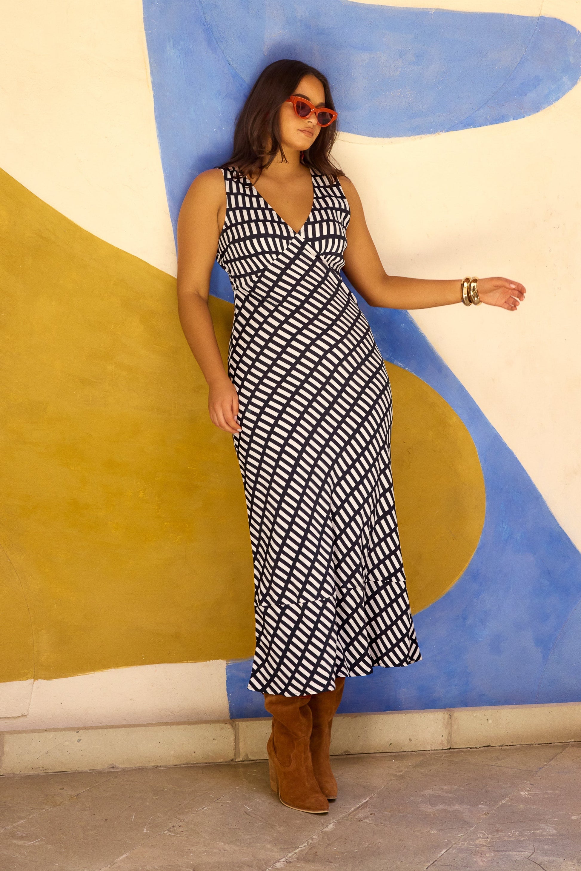 Liora Midi Cocktail Dress - Soft Smoke Grey, Breathable Fabric, Flattering Silhouette 2