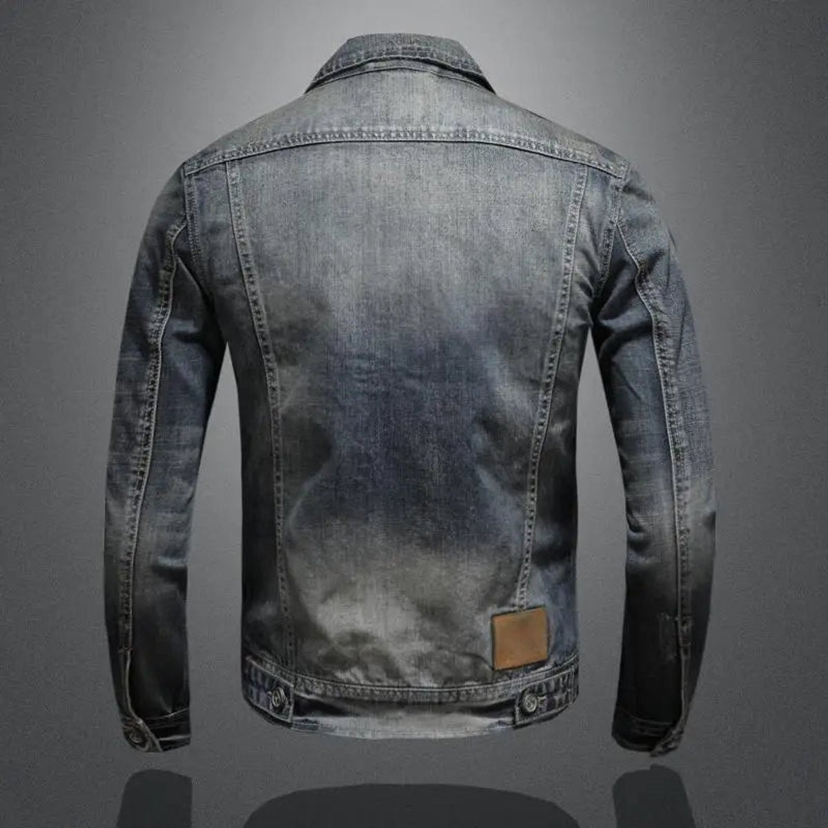 Lucas Retro Washed Denim Jacket with Dual Closure and Chest Pockets 3
