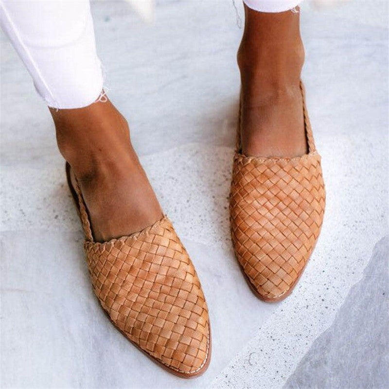 Lucy Leather Woven Sandals with Adjustable Buckle for Premium Comfort 2