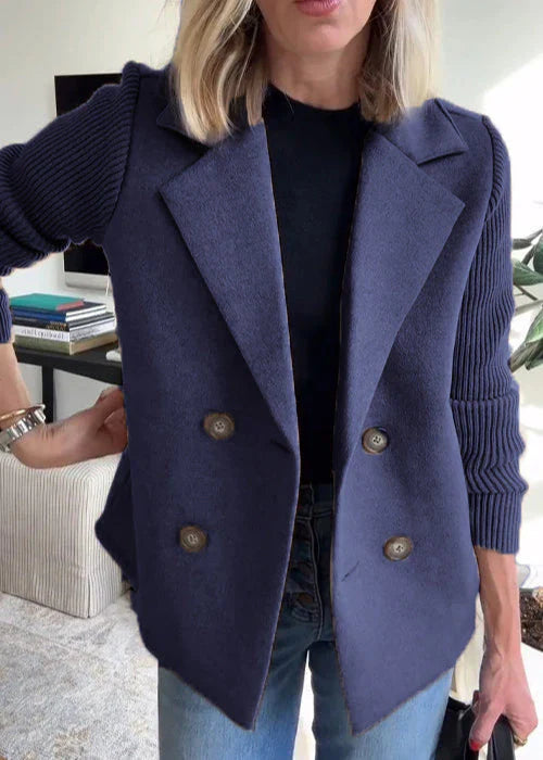 Lumière Tailored Coat - Streamlined Fit with Elegant Button Details 3