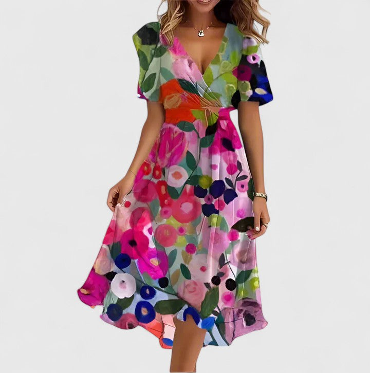 Madison - Elegant Floral Sundress with Flutter Sleeves for Summer Events 3