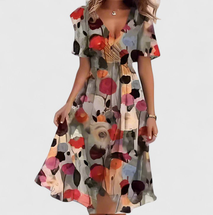 Madison - Elegant Floral Sundress with Flutter Sleeves for Summer Events 4