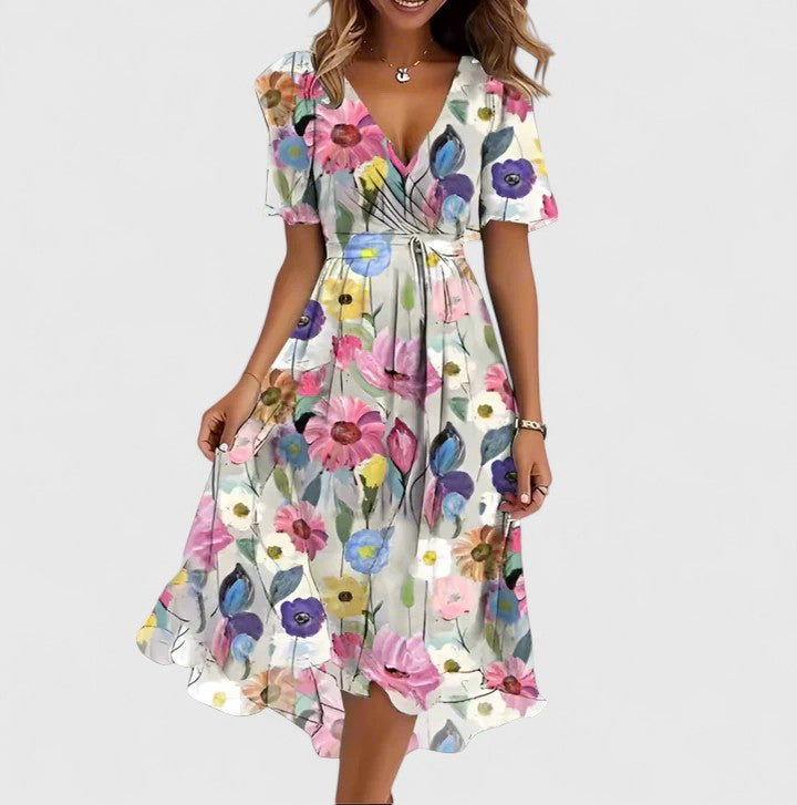Madison - Elegant Floral Sundress with Flutter Sleeves for Summer Events 5
