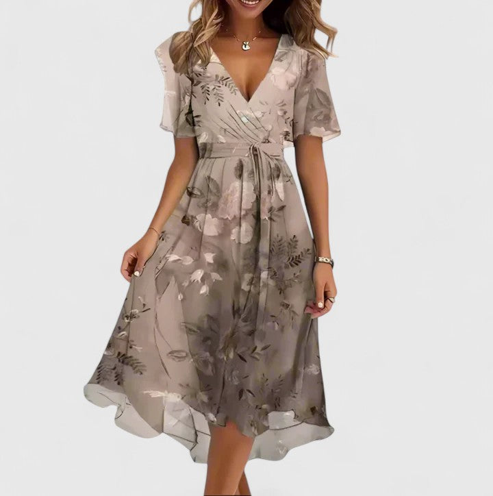 Madison - Elegant Floral Sundress with Flutter Sleeves for Summer Events 7