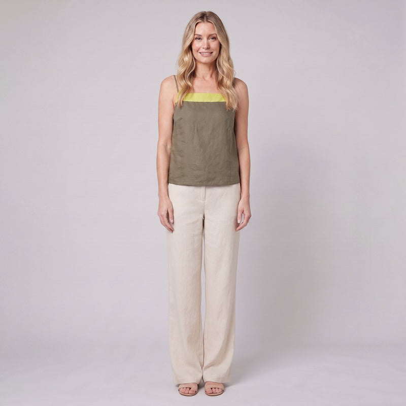 Maisie Linen Top - Breathable Fabric with Adjustable Straps and Flattering Fit