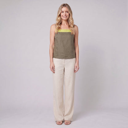 Maisie Linen Top - Breathable Fabric with Adjustable Straps and Flattering Fit
