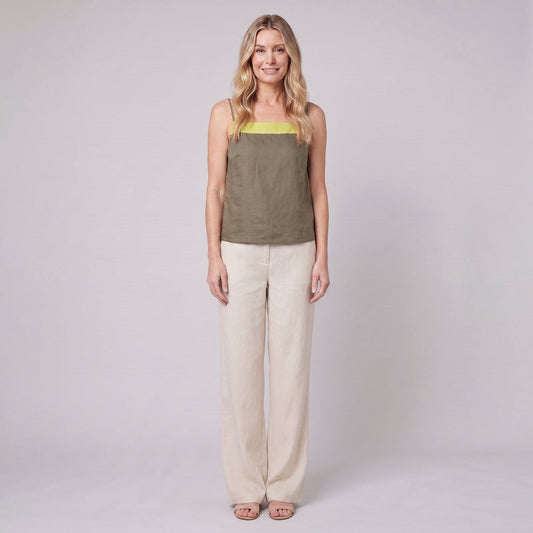 Maisie Linen Top - Breathable Fabric with Adjustable Straps and Flattering Fit