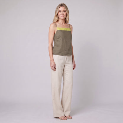 Maisie Linen Top - Breathable Fabric with Adjustable Straps and Flattering Fit 1
