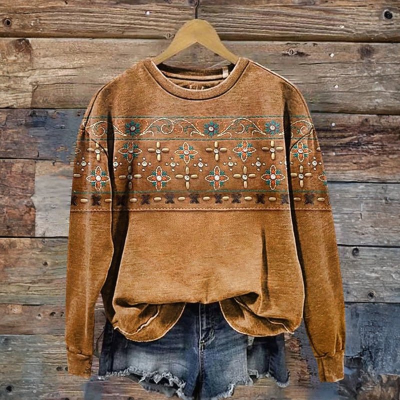 Mara Floral Print Women's Sweatshirt - Soft Cotton Blend, Relaxed Fit 0