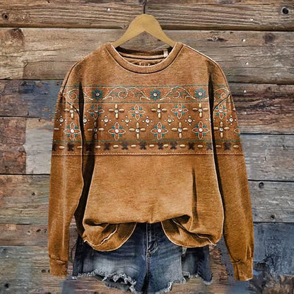 Mara Floral Print Women's Sweatshirt - Soft Cotton Blend, Relaxed Fit 0
