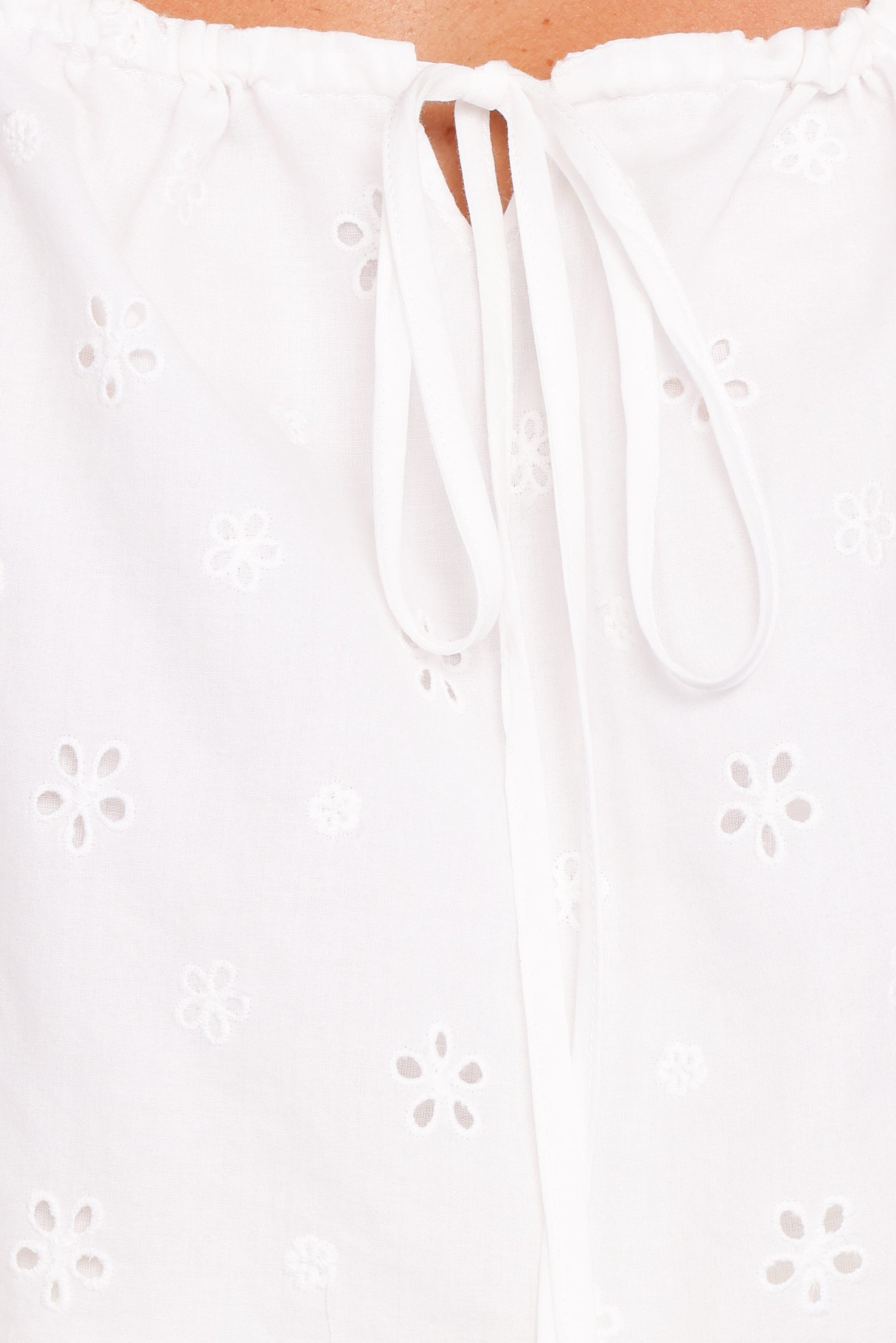 Marnie Crop Top - Eyelet Lace Fabric, Square Neckline, Perfect For Going Out 6