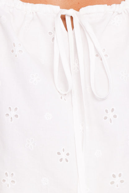 Marnie Crop Top - Eyelet Lace Fabric, Square Neckline, Perfect For Going Out 6