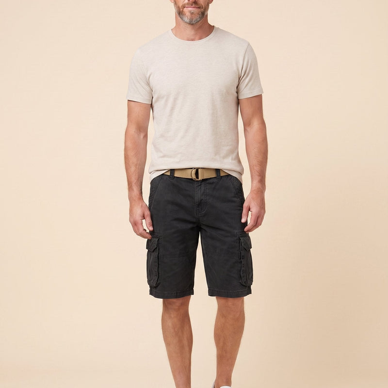 Maverick Mens Cargo Shorts - Comfortable Cotton Stretch Multi-Pocket Design