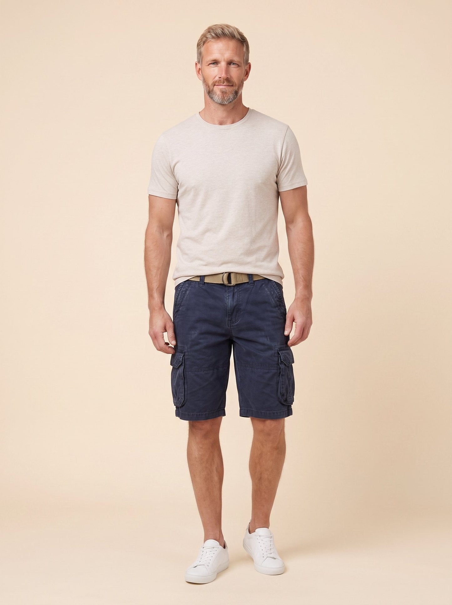 Maverick Mens Cargo Shorts - Comfortable Cotton Stretch Multi-Pocket Design 4