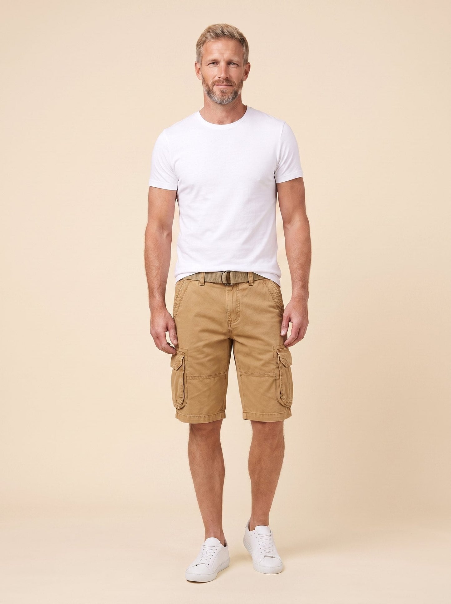 Maverick Mens Cargo Shorts - Comfortable Cotton Stretch Multi-Pocket Design 6