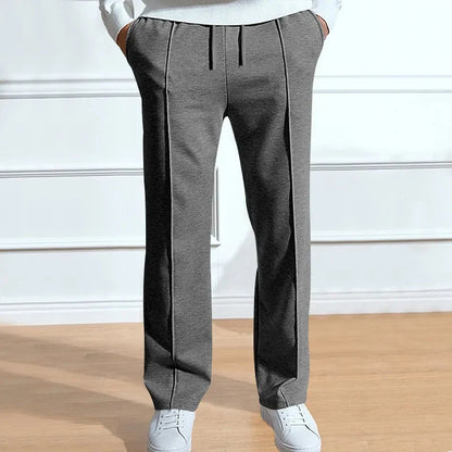 Men's slim-fit trousers with elastic waist