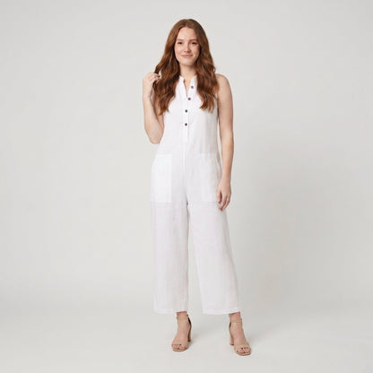 Mila | Jumpsuit Women Linen Blend, Elegant Sleeveless Design 2