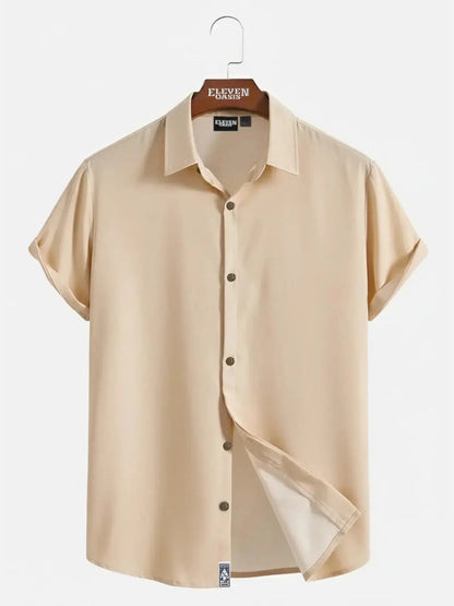 Milo Men's Shirt | Linen-Textured, Relaxed Fit 17