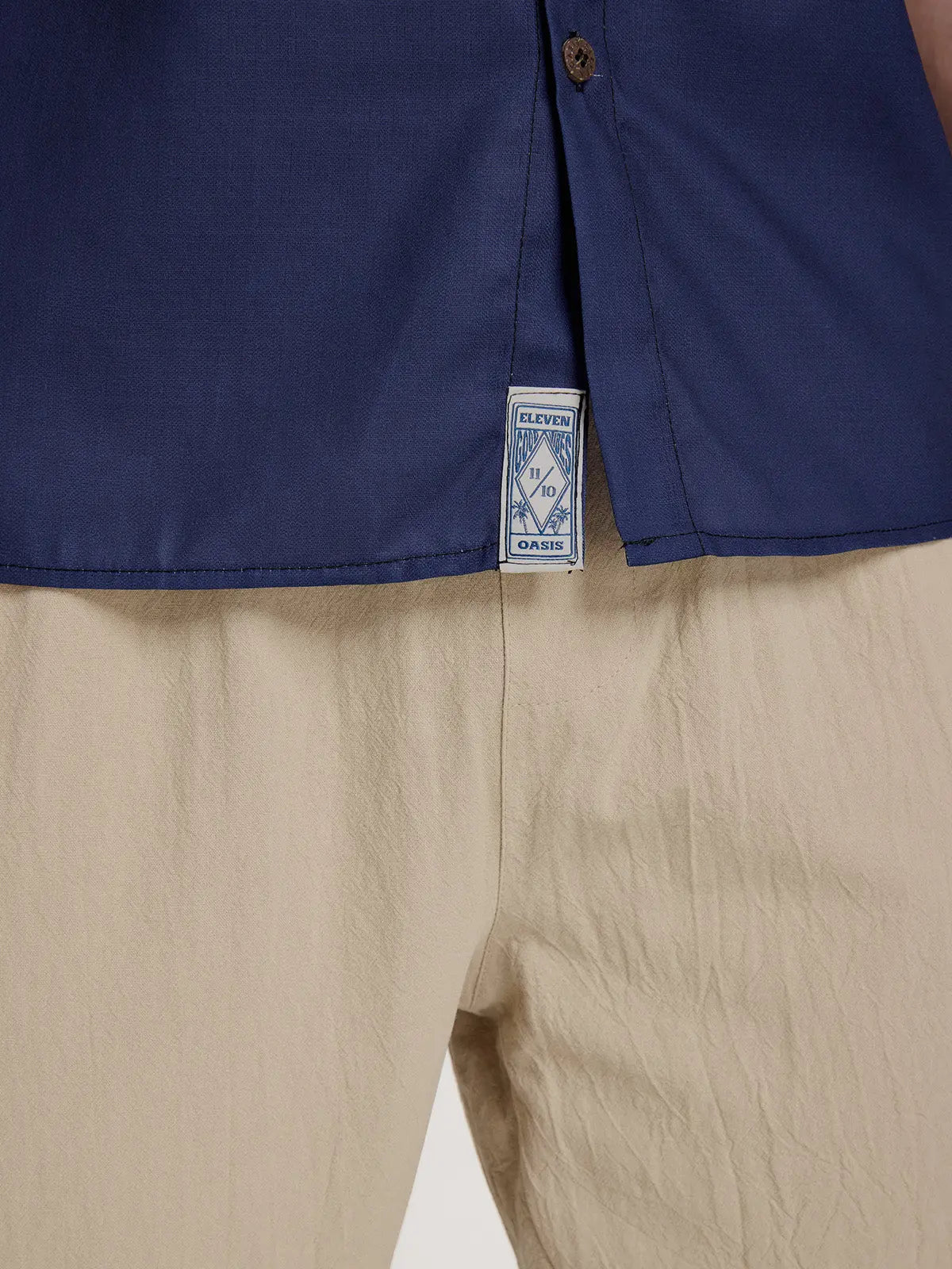 Milo Men's Shirt | Linen-Textured, Relaxed Fit 8