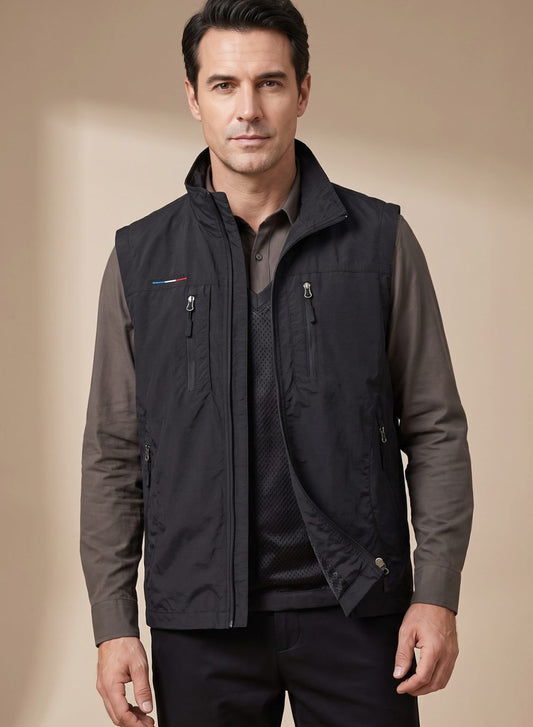 Nathan Outdoor Cargo Vest - Sleeveless Design with Multi-Zip Pockets and Breathable Mesh Lining 1