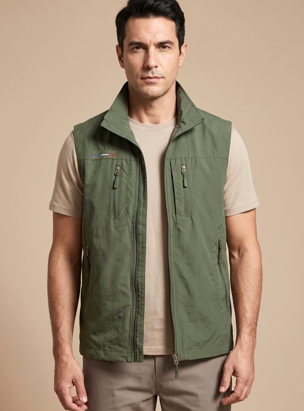Nathan Outdoor Cargo Vest - Sleeveless Design with Multi-Zip Pockets and Breathable Mesh Lining 4