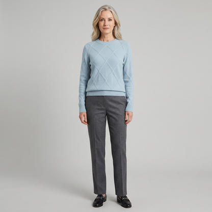 Nexus Cashmere Sweater - Soft Warm Blend With Ribbed Cuffs & Hem 0