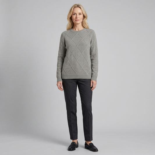 Nexus Cashmere Sweater - Soft Warm Blend With Ribbed Cuffs & Hem 1