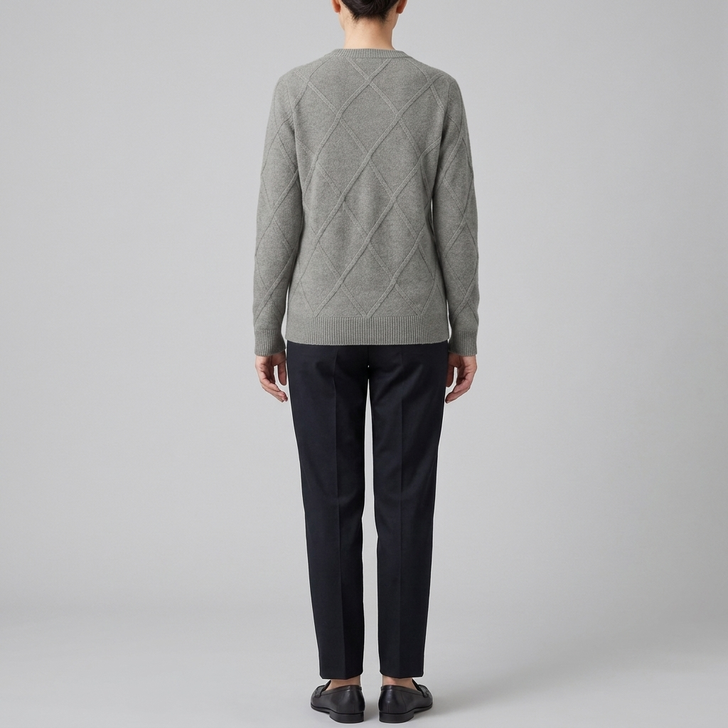 Nexus Cashmere Sweater - Soft Warm Blend With Ribbed Cuffs & Hem 4