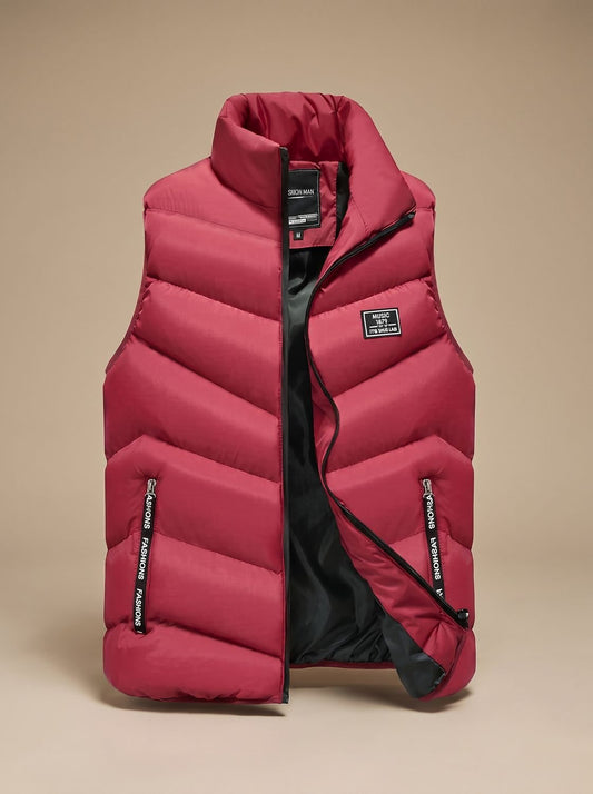 Noah Quilted Puffer Vest - Lightweight Sleeveless Design with Stand Collar 0